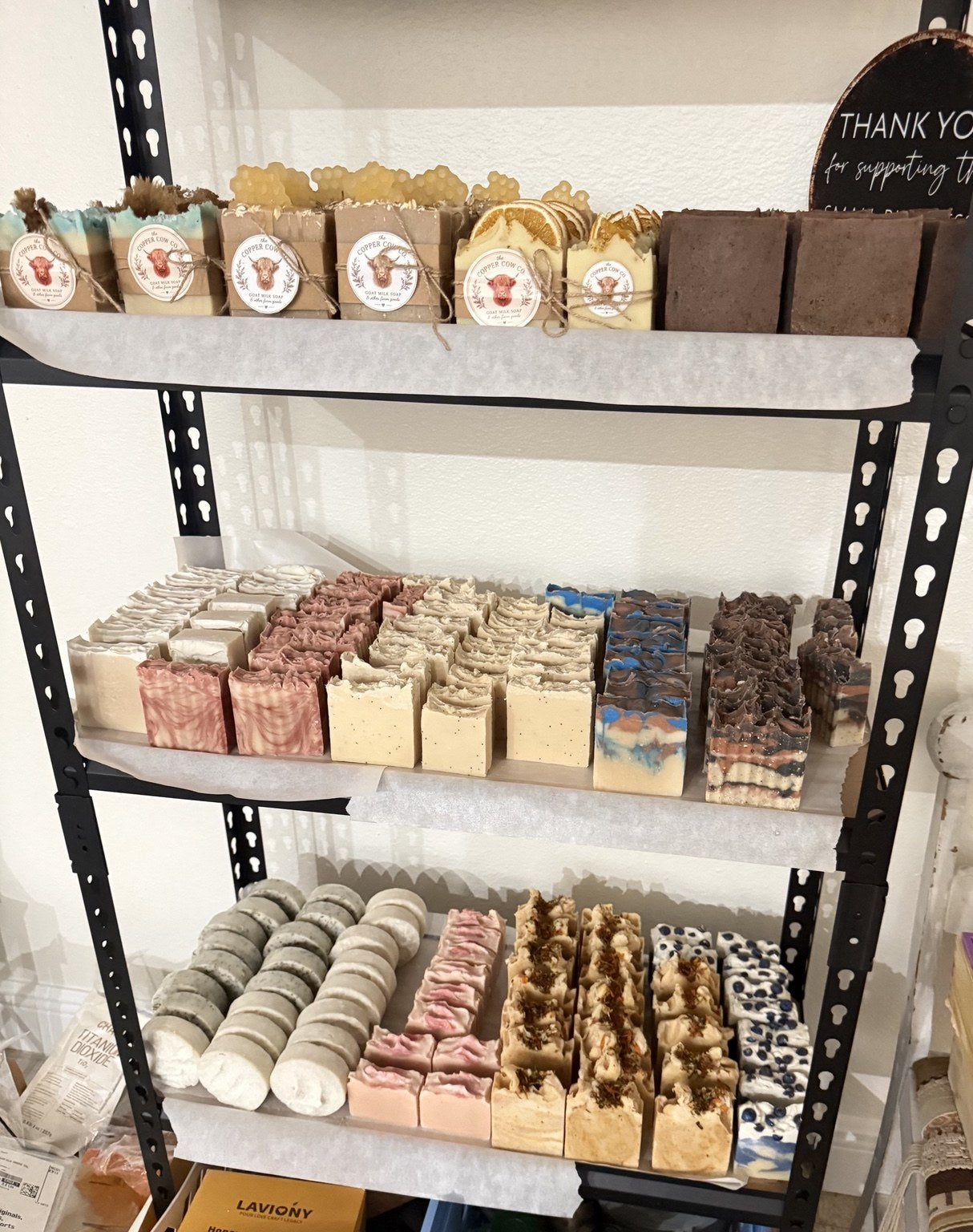 Handmade soap curing racks
